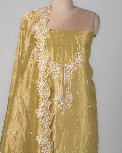 Golden Mist Tissue Parsi Work Suit Set