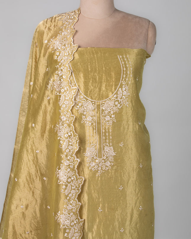 Golden Mist Tissue Parsi Work Suit Set