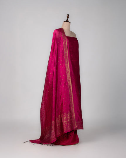 Banarsi Fuchsia Silk Set