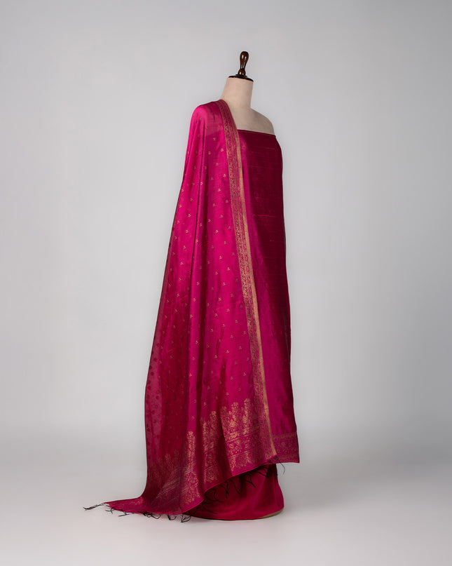 Banarsi Fuchsia Silk Set