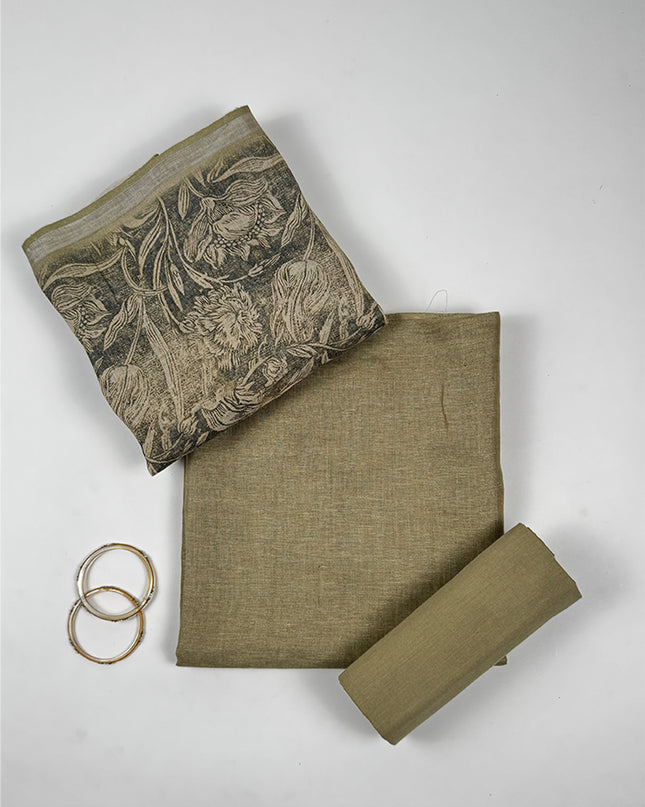 Sage Noor Suit Set in fabric linen