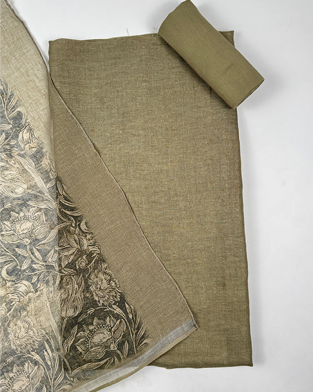 Sage Noor Suit Set in fabric linen