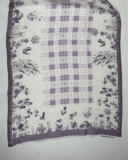 Angoori Haze Print suit set in linen fabric