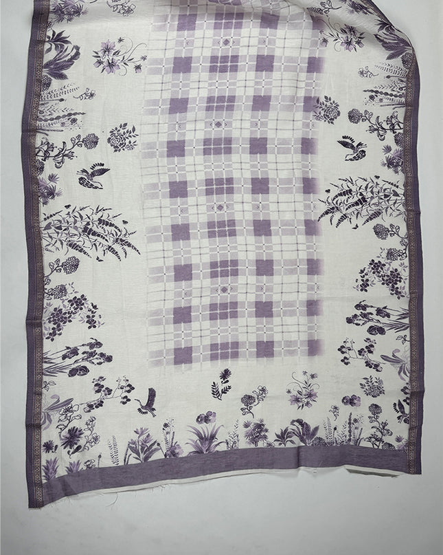 Angoori Haze Print suit set in linen fabric