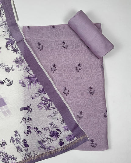 Angoori Haze Print suit set in linen fabric