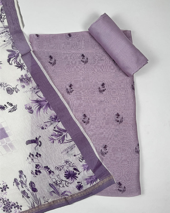 Angoori Haze Print suit set in linen fabric