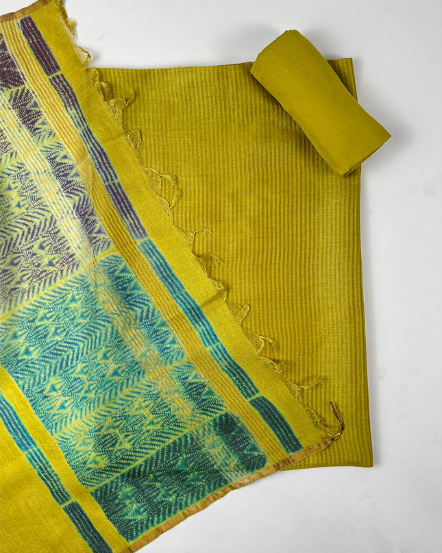 Mehandi Green silk suit set