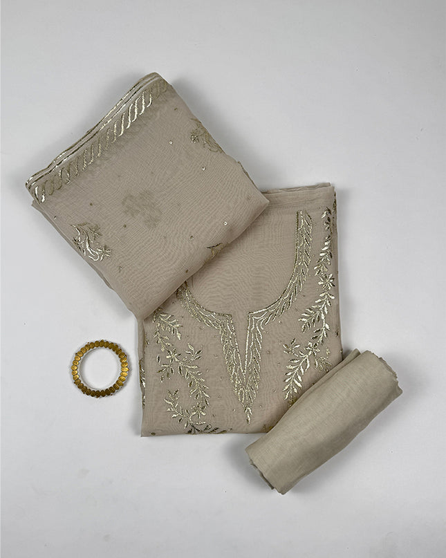 Desert Weave Suit Set in tola work