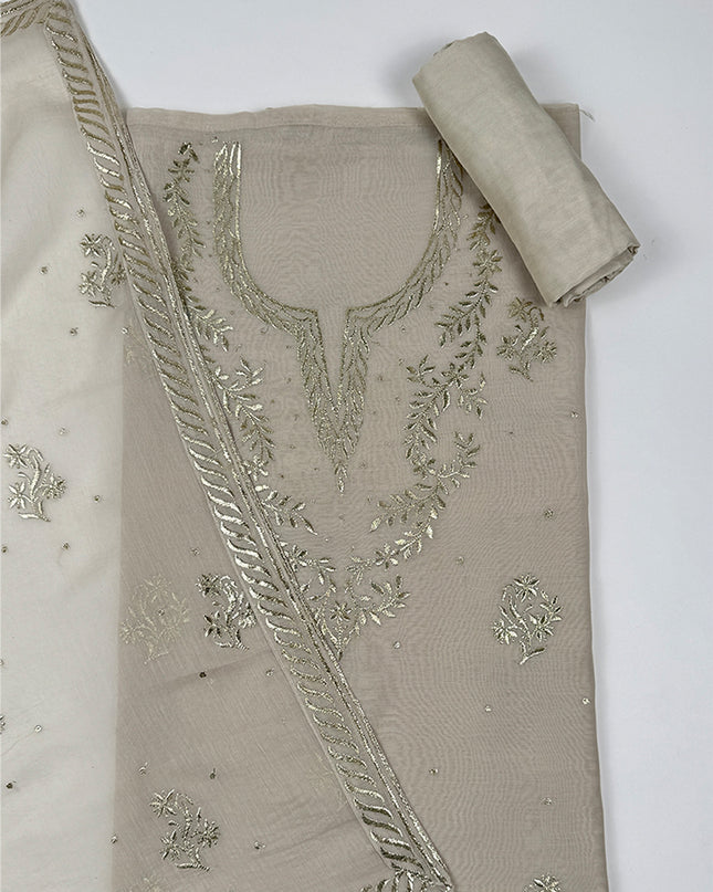 Desert Weave Suit Set in tola work