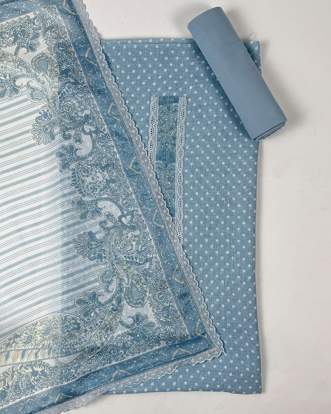 Ice Blue linen suit set