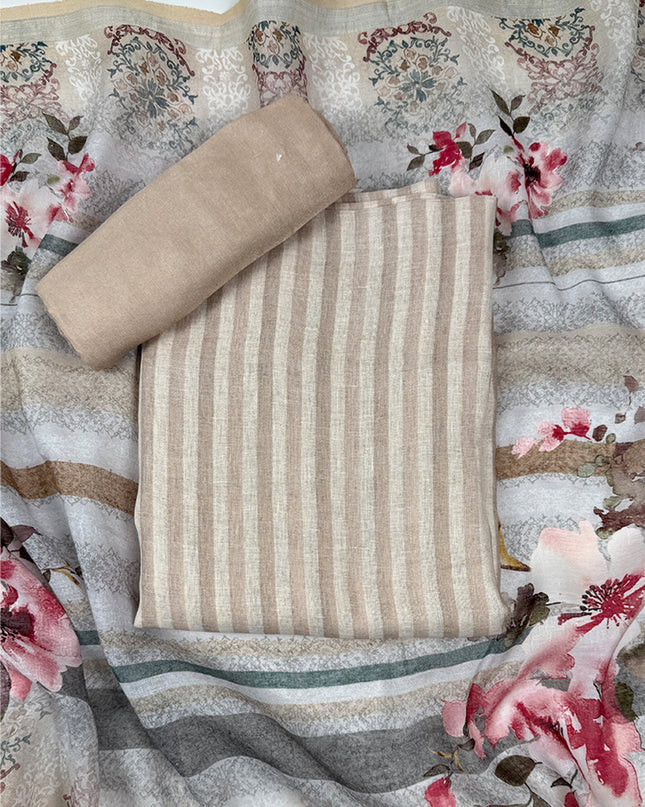 Sandstone taupe with stripes work