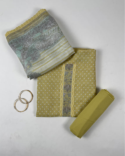 Lemon Zest suit set with printed work