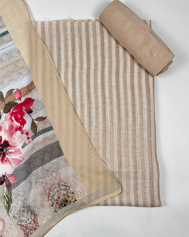 Sandstone taupe with stripes work