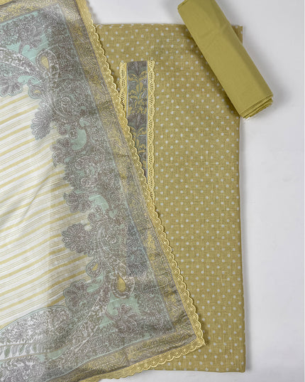 Lemon Zest suit set with printed work
