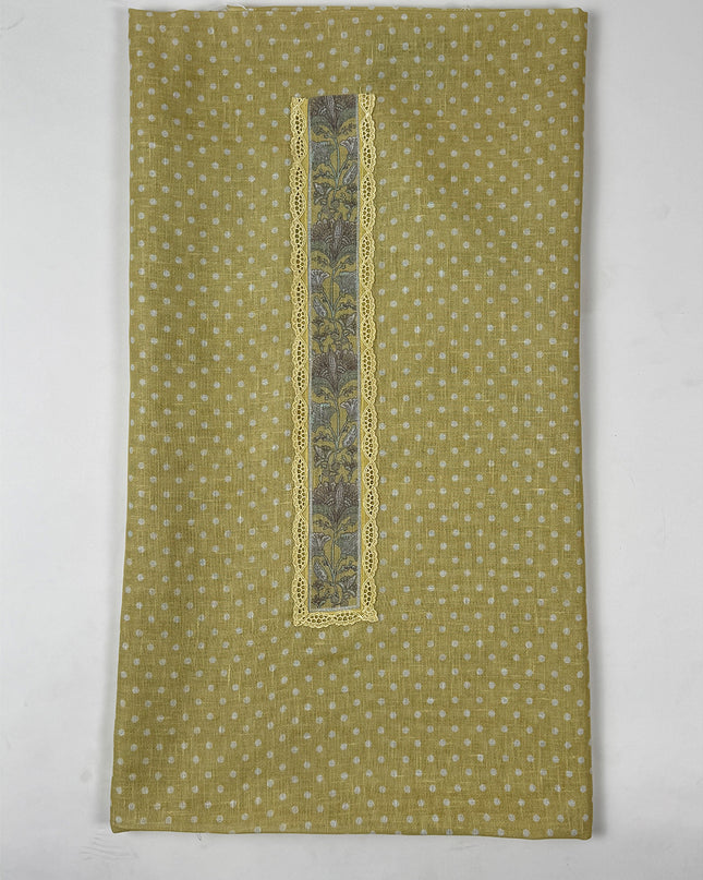 Lemon Zest suit set with printed work