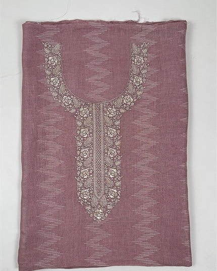 Lavender Grace Suit in linen fabric with thread work