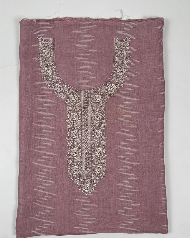 Lavender Grace Suit in linen fabric with thread work