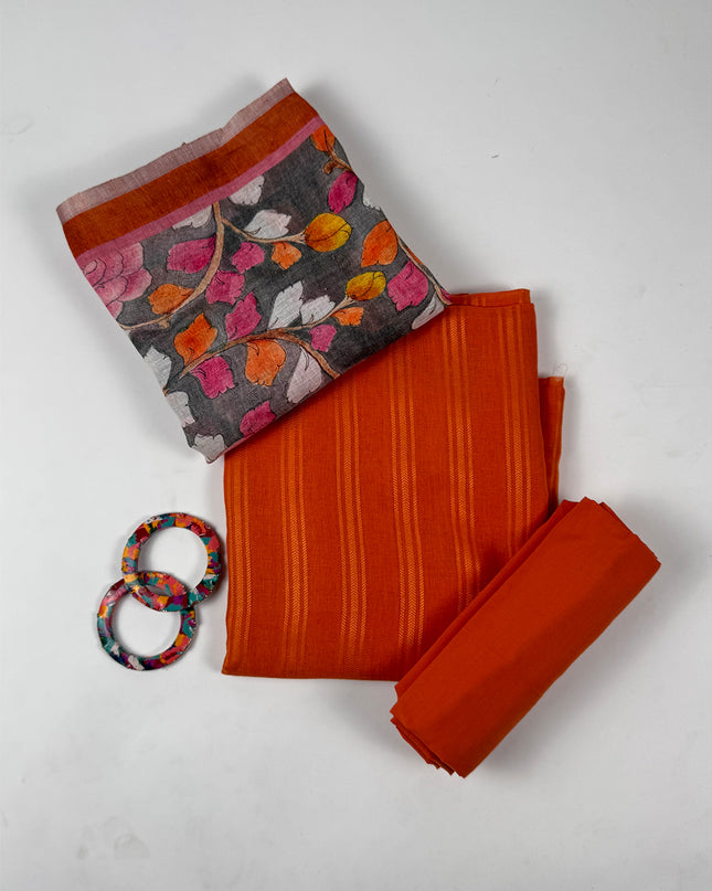 Zafraan Suit Set with stripe work